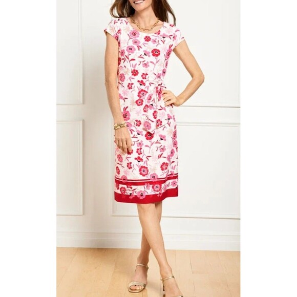 Talbots Dresses & Skirts - Talbots Plus 3XP Airy Blossoms Red Pink Effortless Jersey Bella Dress NWT $109